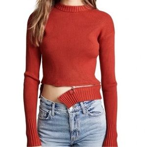 For Love & Lemons Annie Zip Sweater Knitz